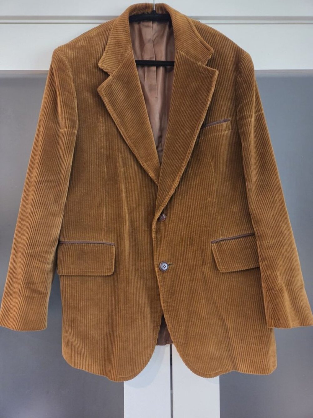Vintage Palm Beach Corduroy Blazer Jacket Brown 42R Stuckey’s Amalgamated Union